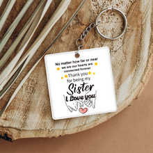 No Matter How Far Or Near - Gift For Sister, Brother, Friends Personalized Custom Keychain