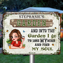 And Into The Garden - Customized Personality Metal Sign - Garden Sign For Woman Garden Lover