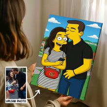 Simpsonize Couple Photo - Turn Your Photo to Simpsons Canvas - Gift For Couple, Him, Her