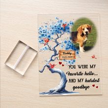 Custom Pet Photo - Memorial Customized Personality Acrylic Plaque - Gift For Pet Lover