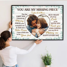 You're My Missing Piece - Personalized Customized Canvas - Gift For Couples, Lovers, Husband Wife