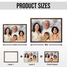 Custom Add Loved Ones to Photo - Personalized Customized 2-Layered Wooden Plaque - Gift For Family Couple