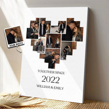 Custom Photo First Christmas As Mr & Mrs - Personalized Customized Canvas - Gifts For Couple