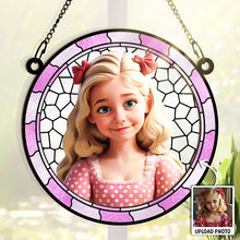 Custom Photo Cartoon Image - Personalized Acrylic Window Suncatcher Ornament - Gift For Pet Lovers