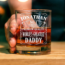 No.1 Forever Premium Quality - Personalized Custom Whisky Glass - Father's Day Gift For Dad, Grandpa, Husband, Him