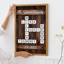 Crossword Custom Family Name - Personalized Customized Canvas - Gift For Family Members
