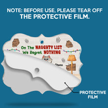 On The Naughty List Regret Nothing Funny Cat Expression - Personalized Customized Ornament - Christmas Gifts For Pet Lover