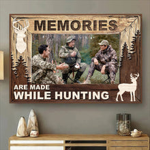 Memories Are Made While Hunting - Personalized Customized Canvas - Gift For Brothers, Best Friends, Family Members