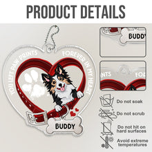 You Left Paw Prints Memorial Pet - Customized Personalized Car Ornament - Gifts For Dog Lovers