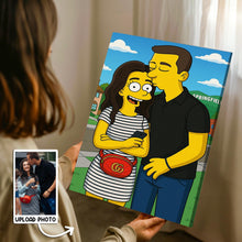 Simpsonize Your Photo - Turn Your Photo to Simpsons Canvas - Gift For Family, BFF, Couple, Besties