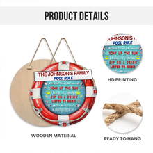 Swimming Poolside Rules Doorsign Personalized Customized Yard Decoration