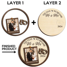 Custom Photo The Year We Became Our - Customized Personalized 2-Layered Wooden Ornament - Christmas Gift For Couple Love
