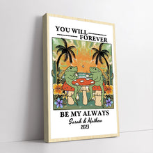 Together Until We Croak - Frog Theme Personality Customized Canvas - Gift For Couple
