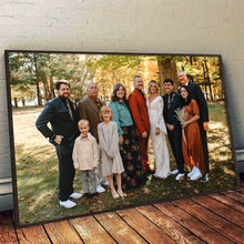 Custom Photos Horizontal Loved One Combined With Same Background - Personalized Customized Canvas - Gift For Family Members