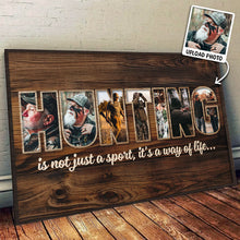 Personalized Deer Hunting Photo Collage Canvas - Personalized Customized Canvas - Gift For Husband, Dad