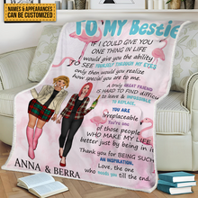 To My Bestie - Customized Bestie Blanket - Gift For Friends - Customized Gift For Girls