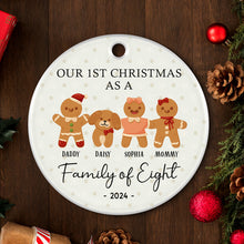 Our Christmas As A Family - Personalized Custom Ceramic Ornament - Gift For family