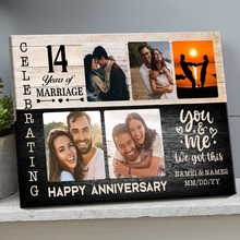 Custom Photo - Happy Anniversary - Personality Customized Canvas - Gift For Couple