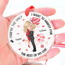 Annoying For The Rest Of My Life Couples - Customized Personalized Glass Ornament - Gift For Couple
