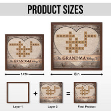 Crossword Art This Family Belong To - Personalized Customized 2-Layered Wooden Plaque - Gift For Family Members