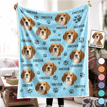 Custom Photo Fur Baby Face - Personalized Customized Blanket - Gift For Pet Lover, Dog Lover