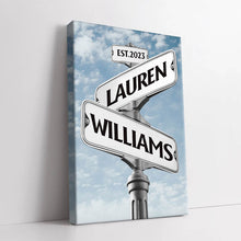 Forest Street Sign - Personalized Custom Framed Canvas Wall Art - Gift For Couple