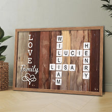 Make Your Wall Trendy With Crossword Canvas - Personalized Customized Canvas - Gifts For Family Members