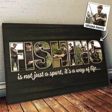 Fishing Photo Canvas - Personalized Customized Canvas - Gift For Fishermen, Dad