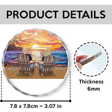 Forever Be My Forever - Customized Personalized Glass Ornament - Gift For Couple Husband Wife