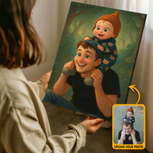 Cartoonize Your Photo Disney Style - Turn Your Photo to Cartoon Canvas - Gift For Family Members, Siblings