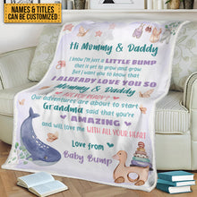 Our Adventures Are About To Start - Baby Blanket - Baby Shower Gift, Gift For First Mom Personalized Blanket