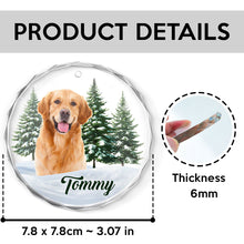 Custom Photo Pet Face - Customized Personalized Glass Ornament - Christmas Gift For Dog Lovers