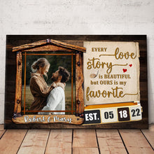 Every Love Story Is Beautiful - Custom Photo, Personalized Custom Framed Canvas Wall Art