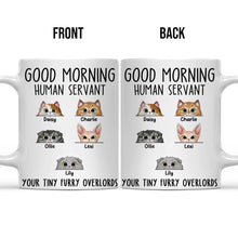 Goodmorning Human - Customized Personalized Mug - Funny Gift For Cat Pet Lover Cat Mom Cat Dad