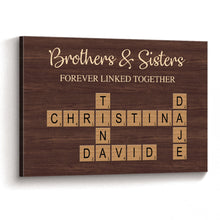 Brothers & Sisters Forever Linked Together - Personalized Customized Canvas - Gifts For Family Members