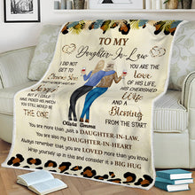 To My Daughter-In-Law You Are My Daughter-In-Heart, Personalized Custom Fleece Flannel Blanket