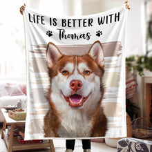 Custom Photo Upload Pet Image -  Personalized Blanket - Gift For Dog Lovers