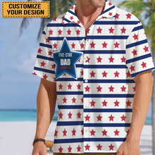 Five Star Best Dad Ever - Gift For Father Grandpa Dad - Customized Gift - Personality Customized Hawaiian shirt