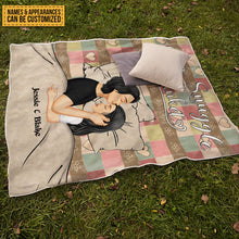 Our Snuggle Couple Blanket - Personalized Customized Blanket - Gift For Wife Husband Boyfriend Girlfriend