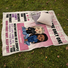 Personalized Fleece Blanket - I Married You Because I Can't Live Without You - Gift For Couples