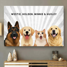 Cute Art Style Of Your Fur Angels - Personalized Customized Canvas - Lovable Gift For Pet Lovers