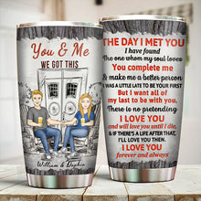 The Day I Meet You - Personality Customized Tumbler - Gift For Couple - Valentine's Day Gift For Husband Wife