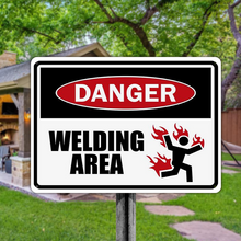 Welding Area Warehouse Warning Metal Sign Outdoor Sign Decoration