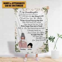 Personalized Blanket Custom Grandma Blanket - Gift For Granddaughter Grandson - Customized Gift