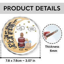 Love You To The Moon And Back -  Personalized Custom Glass Ornament - Christmas Memorial Gift