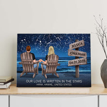 Our Love Is Written In The Stars - Personalized Customized Canvas - Gifts For Couple, Anniversary, Him, Her