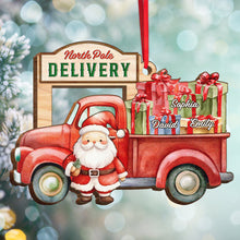 Merry Christmas Santa Claus - Personalized Wooden Cutout Ornament - Gift For Family