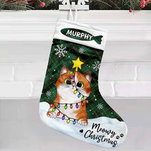 Meowy Christmas & Merry Woofmas  - Personalized Christmas Stocking - Gifts For Dogs & Cats