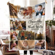 Family Is A Gift - Personalized Photo Blanket - Gifts For Family Members
