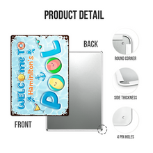 Welcome To My Pool - Personalized Custom Classic Pool Metal Signs
